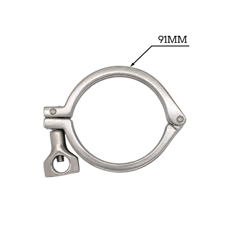 QiiMii 13MHHM Stainless Steel 304 Single Pin Heavy Duty Tri Clamp with Wing Nut for Ferrule TC 3"(3 Inch) - Image 2